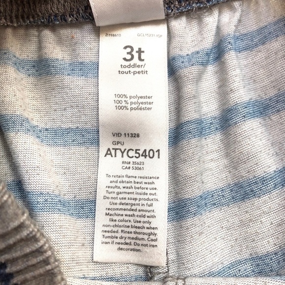 ⭐️ 5 for $25 A Set of Carter’s Striped Blue & Grey Shorts & Blue Vest Size 3 T - Picture 7 of 11
